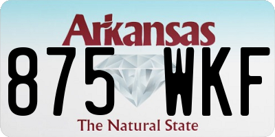 AR license plate 875WKF