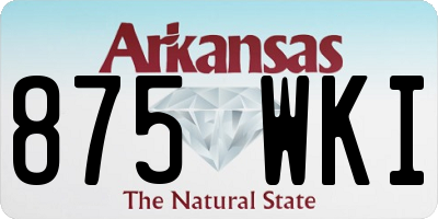 AR license plate 875WKI
