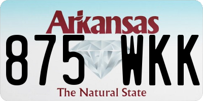 AR license plate 875WKK