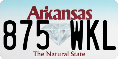 AR license plate 875WKL