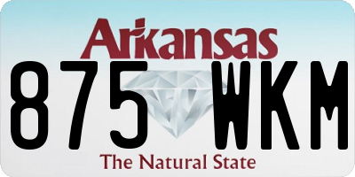 AR license plate 875WKM