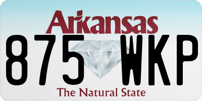 AR license plate 875WKP