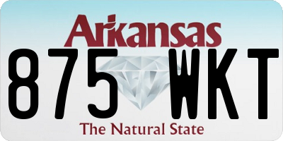AR license plate 875WKT