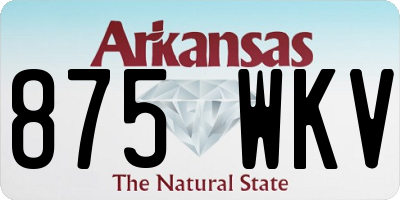 AR license plate 875WKV