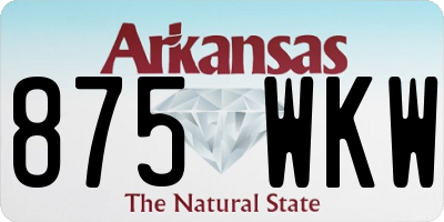 AR license plate 875WKW