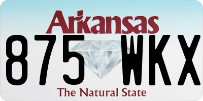 AR license plate 875WKX