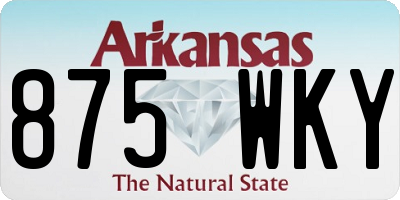 AR license plate 875WKY