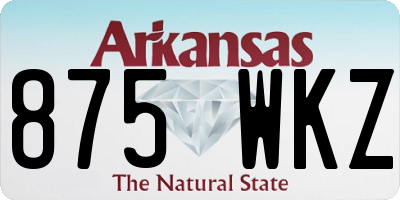 AR license plate 875WKZ