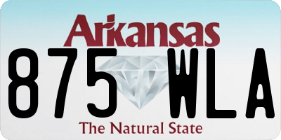 AR license plate 875WLA