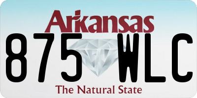 AR license plate 875WLC
