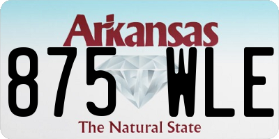 AR license plate 875WLE