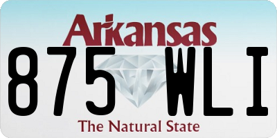 AR license plate 875WLI