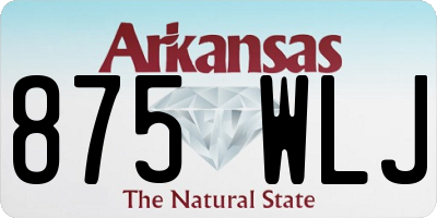 AR license plate 875WLJ