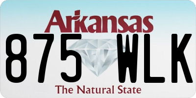 AR license plate 875WLK
