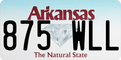 AR license plate 875WLL