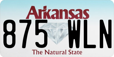 AR license plate 875WLN