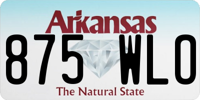 AR license plate 875WLO