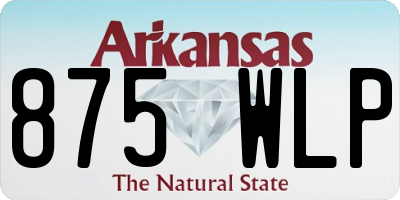 AR license plate 875WLP