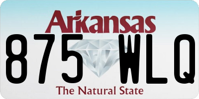 AR license plate 875WLQ