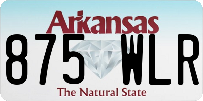 AR license plate 875WLR