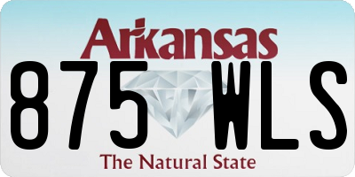 AR license plate 875WLS