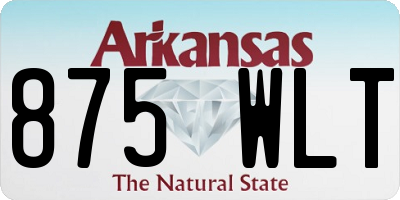 AR license plate 875WLT