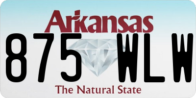 AR license plate 875WLW