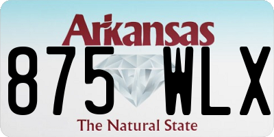 AR license plate 875WLX