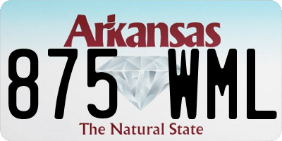 AR license plate 875WML