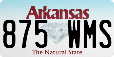 AR license plate 875WMS