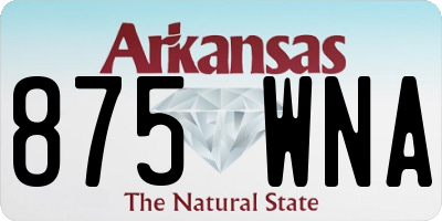 AR license plate 875WNA