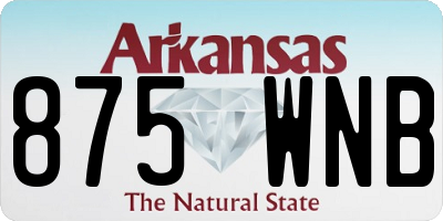 AR license plate 875WNB