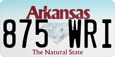AR license plate 875WRI