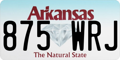 AR license plate 875WRJ