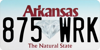 AR license plate 875WRK
