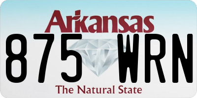 AR license plate 875WRN