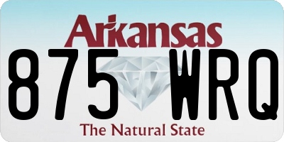 AR license plate 875WRQ