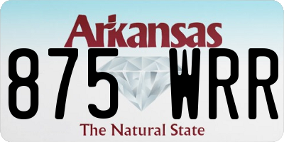 AR license plate 875WRR