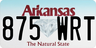 AR license plate 875WRT