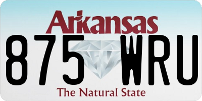 AR license plate 875WRU