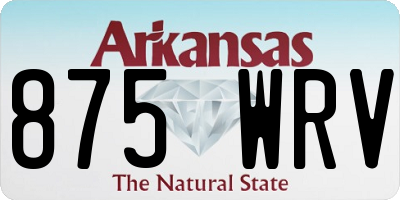 AR license plate 875WRV