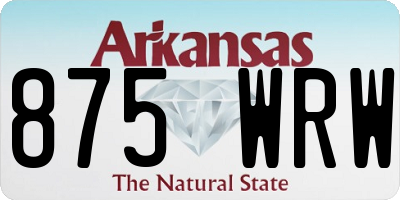 AR license plate 875WRW