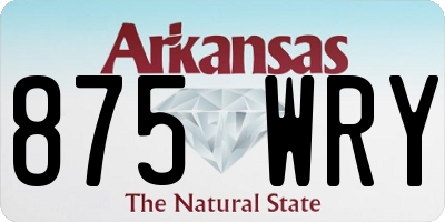 AR license plate 875WRY
