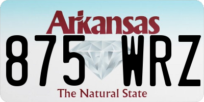 AR license plate 875WRZ