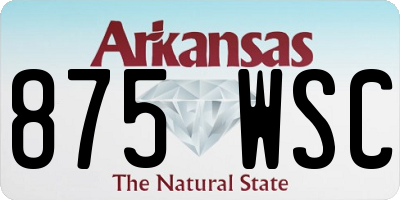 AR license plate 875WSC