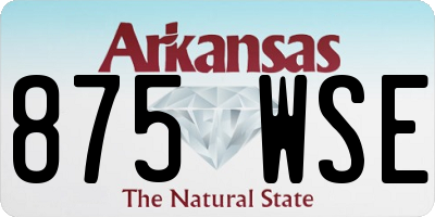 AR license plate 875WSE
