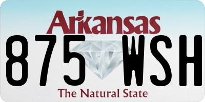 AR license plate 875WSH