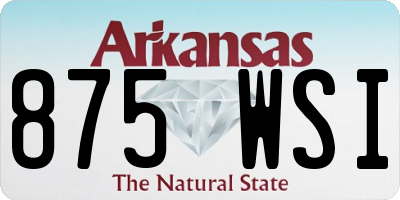 AR license plate 875WSI