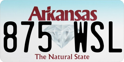 AR license plate 875WSL
