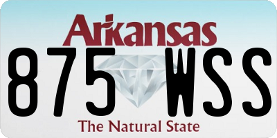 AR license plate 875WSS
